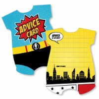 Big Dot of Happiness Bam Superhero - Wish Card Activities - Shaped Advice Cards Game - 20 Ct