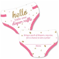 Big Dot of Happiness Hello Little One Pink & Gold - Girl Baby Shower Diaper Raffle Game 24 Ct