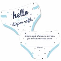Big Dot of Happiness Hello Little One Blue & Silver Boy Baby Shower Diaper Raffle Game 24 Ct