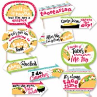 Big Dot of Happiness Funny Taco 'Bout Fun - Mexican Fiesta Photo Booth Props Kit - 10 Piece