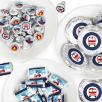 Big Dot of Happiness Fired Up Fire Truck - Firefighter Party Candy Favor Sticker Kit - 304 Pc