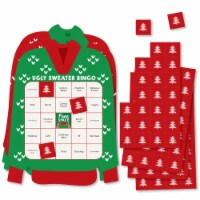 Big Dot of Happiness Ugly Sweater - Cards & Markers Christmas Party Shaped Bingo Game 18 Ct
