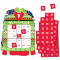 Big Dot of Happiness Wild & Ugly Sweater Party - Christmas Shaped Bingo Game 18 Ct