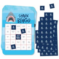 Big Dot of Happiness Shark Zone - Cards & Markers - Jawsome Shark Party Bingo Game 18 Ct