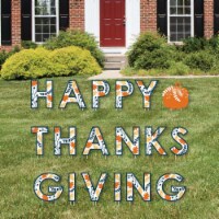 Big Dot of Happiness Happy Thanksgiving - Lawn Decor Yard Signs - Happy Thanksgiving