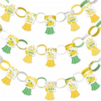 Big Dot of Happiness So Fresh Lemon 90 Chain Links & 30 Tassels Paper Chains Garland 21 ft