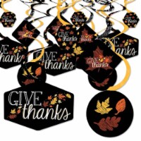 Big Dot of Happiness Give Thanks - Thanksgiving Party Hanging Party Decor Swirls 40 Ct