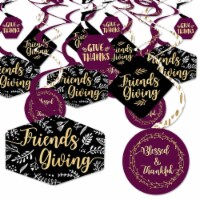 Big Dot of Happiness Elegant Thankful for Friends - Thanksgiving Hanging Decor Swirls 40 Ct