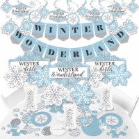Big Dot of Happiness Winter Wonderland - Snowflake Party Supplies Decor Kit - Fundle Bundle