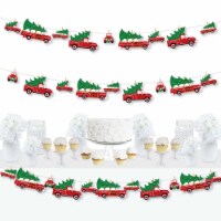 Big Dot of Happiness Merry Little Christmas Tree Party Decor Clothespin Garland Banner 44 Pc