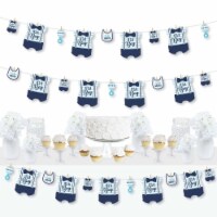 Big Dot of Happiness It's a Boy - Blue Baby Shower DIY Decor Clothespin Garland Banner 44 Pc
