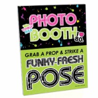 Big Dot of Happiness 80's Retro Photo Booth Sign 1980s - 10.5  x 13.75  Sign with Stand 1 Pc