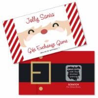 Big Dot of Happiness Jolly Santa Claus - White Elephant Gift Exchange Game Scratch Offs 22 Ct