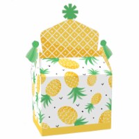 Big Dot of Happiness Tropical Pineapple Treat Box Party Favors Summer Gable Boxes 12 Ct