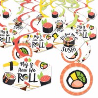 Big Dot of Happiness Let's Roll - Sushi - Japanese Party Hanging Decor Swirls - Set of 40