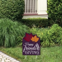 Big Dot of Happiness Friends Thanksgiving Feast - Outdoor Lawn Friendsgiving Yard Sign - 1 Pc