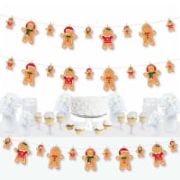 Big Dot of Happiness Gingerbread Christmas Holiday Party Clothespin Garland Banner 44 Pc