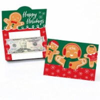 Big Dot of Happiness Gingerbread Christmas - Holiday Party Money & Gift Card Holders - 8 Ct