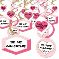 Big Dot of Happiness Be My Galentine - Valentine's Day Hanging Party Decor Swirls 40 Ct