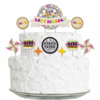 Big Dot of Happiness 70's Disco - Birthday Party Cake Decorating Kit - Cake Topper Set 11 Pc