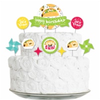 Big Dot of Happiness Taco 'Bout Fun - Fiesta Birthday Cake Decor Kit - Cake Topper Set 11 Pc