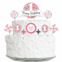Big Dot of Happiness She's a Wild One - 1st Birthday Cake Decor Kit - Cake Topper Set 11 Pc