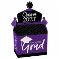 Big Dot of Happiness Purple Grad Best is Yet to Come 2023 Grad Party Treat Gable Boxes 12 Ct