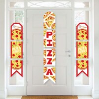 Big Dot of Happiness Pizza Party Time - Hanging Vertical Paper Banners - Indoor Door Decor