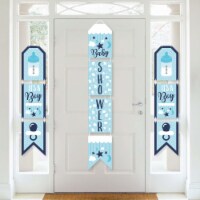 Big Dot of Happiness It's a Boy - Hanging Vertical Banners - Baby Shower Indoor Door Decor