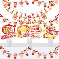 Big Dot of Happiness Pizza Party Time - Decorations - Party Supplies Kit - Doterrific Bundle