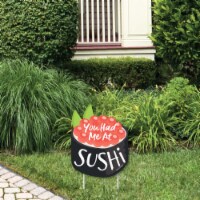 Big Dot of Happiness Let's Roll - Sushi - Outdoor Lawn Sign - Japanese Party Yard Sign - 1 Pc