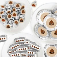 Big Dot of Happiness Party 'Til You're Pooped Poop Emoji Party Candy Favor Sticker Kit 304 Pc