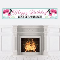 Big Dot of Happiness Spa Day - Happy Birthday Decorations Party Banner