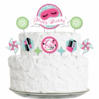 Big Dot of Happiness Spa Day - Birthday Party Cake Decorating Kit - Cake Topper Set 11 Pc