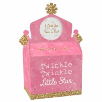 Big Dot of Happiness Pink Twinkle Twinkle Little Star Treat Box Baby Shower Gable Boxes 12 Ct