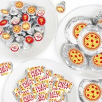Big Dot of Happiness Pizza Party Time Baby Shower or Birthday Candy Favor Sticker Kit 304 Pc