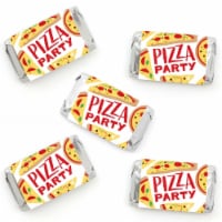 Big Dot of Happiness Pizza Party Time - Mini Candy Bar Wrapper Stickers - Party Favors 40 Ct