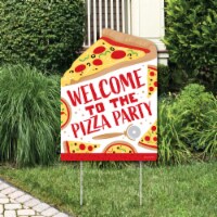 Big Dot of Happiness Pizza Party Time - Party Decorations - Party Welcome Yard Sign