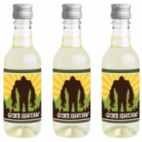 Big Dot of Happiness Sasquatch Crossing - Mini Wine Bottle Stickers Bigfoot Party Favor 16 Ct