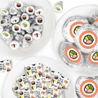 Big Dot of Happiness Let's Roll - Sushi - Japanese Party Candy Favor Sticker Kit - 304 Pieces