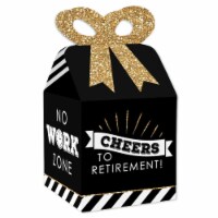 Big Dot of Happiness Happy Retirement Square Favor Gift Box Retirement Party Bow Boxes 12 Ct