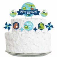 Big Dot of Happiness Pond Pals - Birthday Party Cake Decorating Kit - Cake Topper Set 11 Pc