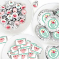 Big Dot of Happiness Floral Let's Par-Tea - Garden Tea Party Candy Favor Sticker Kit - 304 Pc