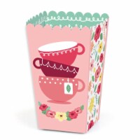 Big Dot of Happiness Floral Let's Par-Tea - Garden Tea Party Favor Popcorn Treat Boxes 12 Ct