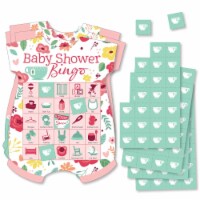 Big Dot of Happiness Floral Let's Par-Tea - Cards & Markers - Baby Shower Bingo Game 18 Ct