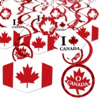 Big Dot of Happiness Canada Day - Canada Party Hanging Decor - Party Decor Swirls - Set of 40