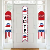 Big Dot of Happiness Republican Election Paper Banners Political Party Kit Indoor Door Decor