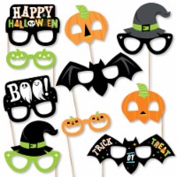 Big Dot of Happiness Jack-O'-Lantern Halloween Glasses & Masks Paper Photo Booth Props 10 Ct