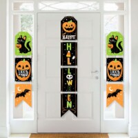 Big Dot of Happiness Jack-O'-Lantern Halloween - Hanging Vertical Banner Indoor Door Decor