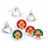 Big Dot of Happiness Gingerbread Christmas Holiday Party Round Candy Sticker Favors - 108 Ct